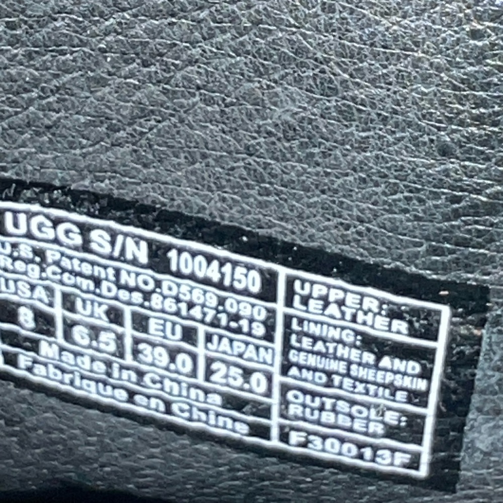 UGG Jardin Platform Boots Black Leather Buckle Straps Side Zip - Picture 12 of 12